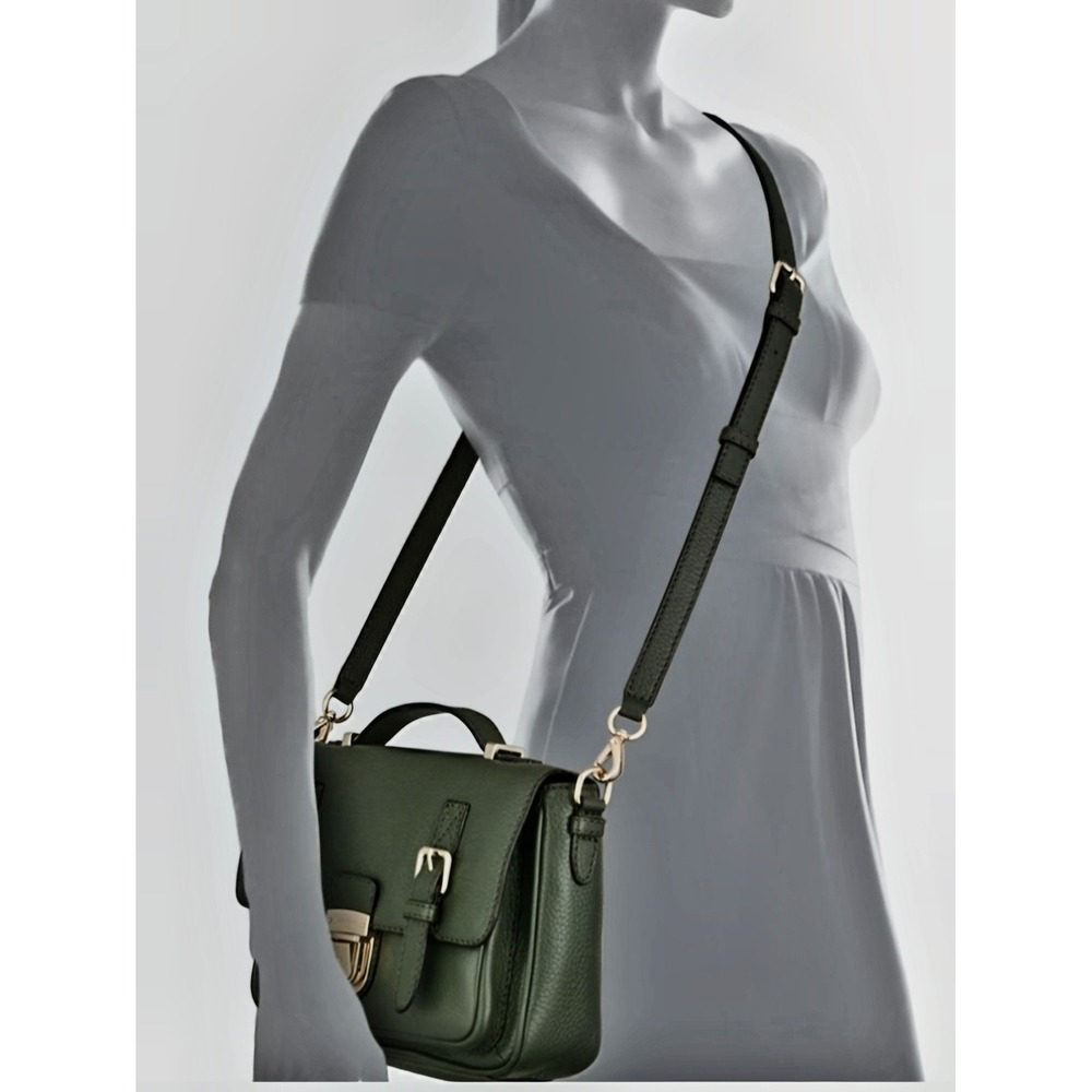 Kate Spade New York Lola Ave Lia Loden Pebbled Leather Crossbody Satchel Bag
